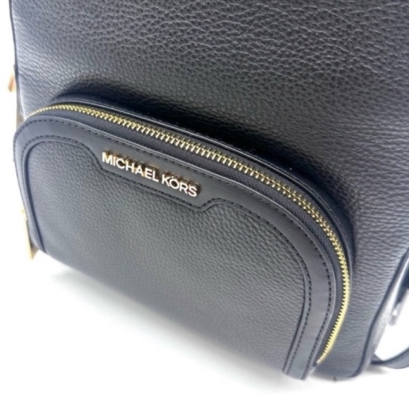 Michael Kors Medium Jaycee Backpack Black/Gold (NWT) - Picture 7 of 12